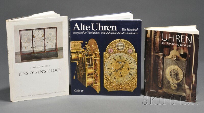 Three Titles on European Horology, Georg D.W. Call: Three Titles on European Horology, Georg D.W. Callwey, Uhren der Sammlung Landrock, Richard Muhe, Horand M. Vogel, Alte Uhren, and Otto Mortensen, Jens Olsen's Clock, A Technical Description