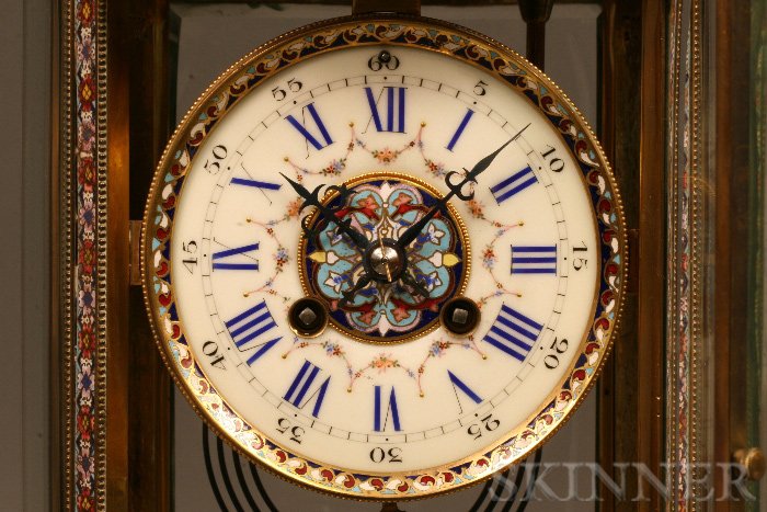 French Champleve Crystal Regulator, c. 1890, the r - 3