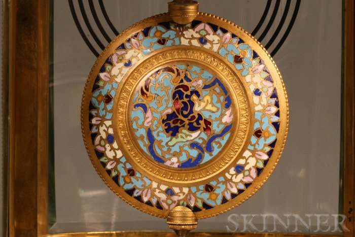 French Champleve Crystal Regulator, c. 1890, the r - 4