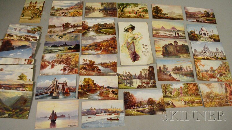 Sixty-eight Raphael Tuck & Sons Mostly Oilette For: Sixty-eight Raphael Tuck & Sons Mostly Oilette Foreign Postcards and a Romance Card.