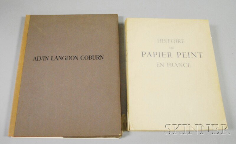 Art, Two Volumes: Coburn's Portfolio of Sixteen Ph: Art, Two Volumes: Coburn's Portfolio of Sixteen Photographs, [1963]; and Clouzot and Follot's Histoire du Papier Peint en France, 1935; some wear to glassine jacket, corners of portfolio bumped.