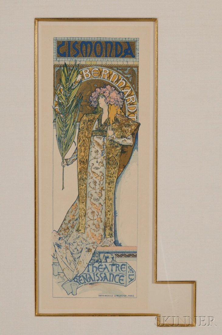 Alphonse Maria Mucha (Czechoslovakian, 1860-1939): Alphonse Maria Mucha (Czechoslovakian, 1860-1939) Two Prints: Gismonda [Plate 27] and Lorenzaccio [Plate 114] from Les Maitre de L'Affiche, 1898, printed by Imprimerie Chaix. Both with L