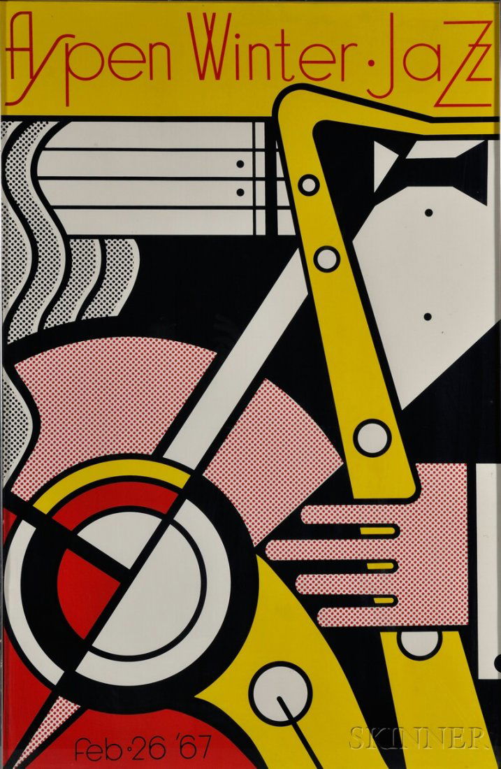 Roy Lichtenstein (American, 1923-1997) Aspen Winte: Roy Lichtenstein (American, 1923-1997) Aspen Winter Jazz Poster, 1967, edition of 300 plus proofs, published by the artist and Leo Castelli Gallery, New York for the Aspen Winter Jazz Festival, prin