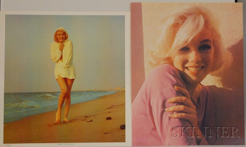 After George Barris (American, b. 1928) Two Images: After George Barris (American, b. 1928) Two Images of Marilyn Monroe: Head Shot and Chilly Wind. Both sealed "George Barris Edward Weston Collection" l.r. and stamped "©1987 George B