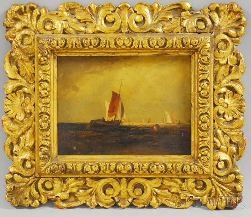 William Van De Velde Bonfield (American, 1834-1885: William Van De Velde Bonfield (American, 1834-1885), After Joseph Mallord William Turner (British, 1775-1851) Bligh Sand. Inscribed "From J.M.W. Turner/painted from the original picture/in th