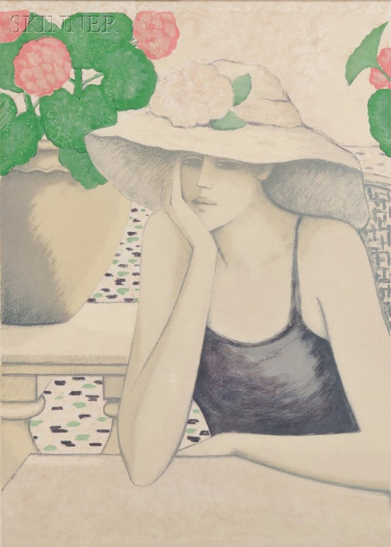 Jean-Pierre Cassigneul (French, b. 1935) Les Geraniums,: Jean-Pierre Cassigneul (French, b. 1935) Les Geraniums, from LES TEMPS PERDU, 1978, edition of 100 (Passeron, 196). Signed "Cassigneul" in pencil l.r., numbered "XX/C" in pencil l