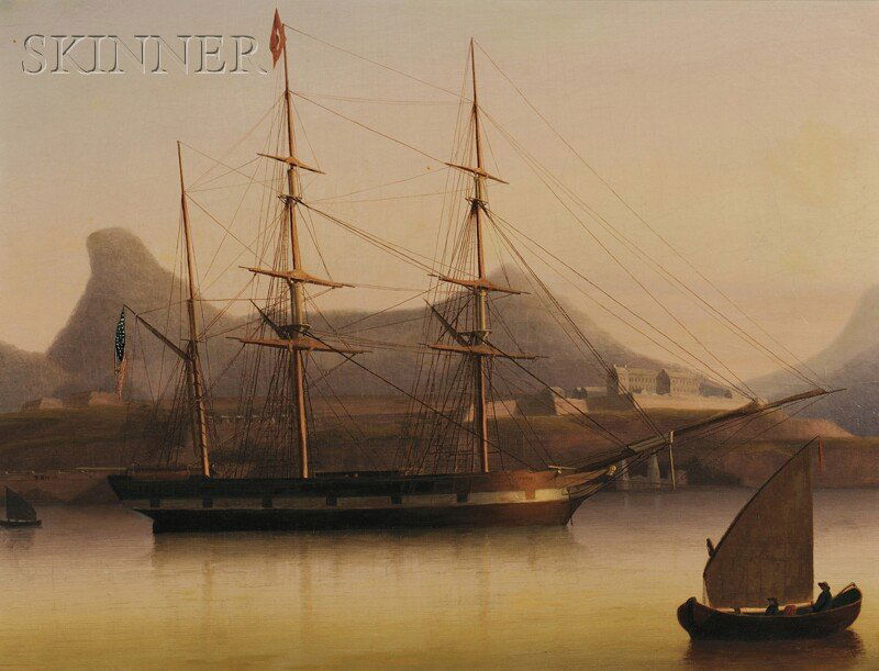 Thomas Birch (American, 1779-1851) Decatur's Sloop 'Int: Thomas Birch (American, 1779-1851) Decatur's Sloop 'Intrepid' at Tripoli, 1803 Signed "T. Birch" within the composition c.l., inscribed "#8 D7773" on the stretcher, identified on a presentatio