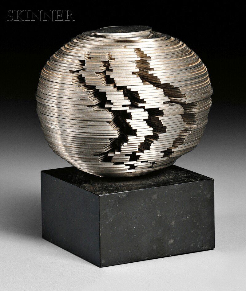 Dusan Dzamonja (Yugoslavian, 1928-2009) Multimodel X, 1: Dusan Dzamonja (Yugoslavian, 1928-2009) Multimodel X, 1974 Signed and stamped "DZAMONJA/ADM246" on the third plate and "ALESSIDAPRES" beneath the base. Stainless steel (rotating plates), 4