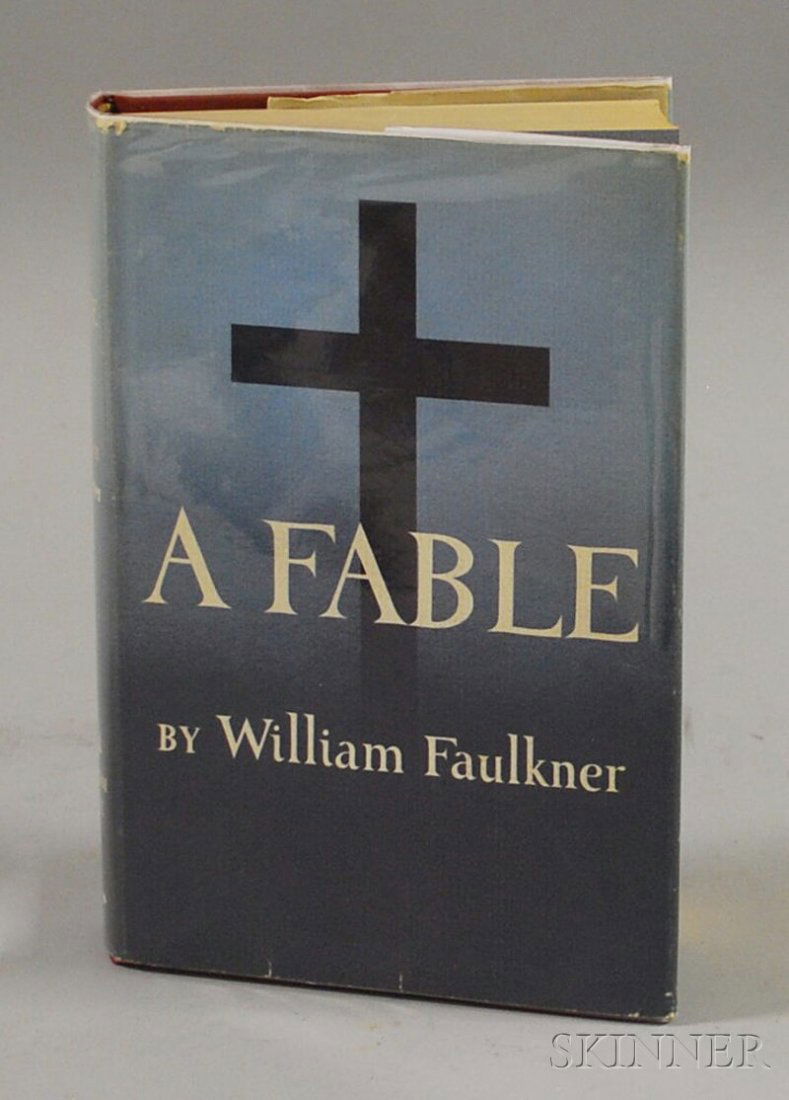 Faulkner, William (1897-1962) A Fable. New York: R: Faulkner, William (1897-1962) A Fable. New York: Random House, 1954. First trade edition, review copy, in very good burgundy publisher's cloth with a fine dust jacket. A Fable won the National Book Aw