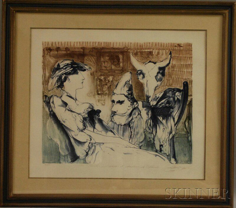 Guilherme de Faria (Brazilian, b. 1942) Das Tarde: Guilherme de Faria (Brazilian, b. 1942) Das Tarde Inovidßveis de Madame La Chaise. Signed and dated "Guilherme de Faria 1977" in pencil l.r., numbered "15/50" l.l., titled l.c. Lithograph on paper,