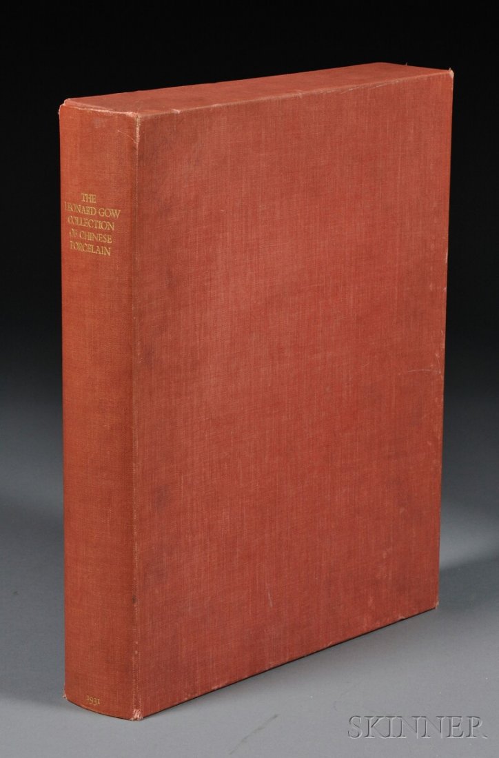 Hobson, R.L., Catalogue of the Leonard Gow Collect: Hobson, R.L., Catalogue of the Leonard Gow Collection of Chinese Porcelain, London: George W. Jones, 1931. Initials printed in red, plates, many coloured. Original armorial niger morocco gilt by Sango