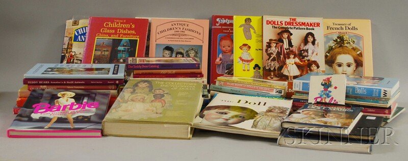 Collection of Doll Related Reference Books, more th: Collection of Doll Related Reference Books, more than twenty books including Coleman Encyclopedia Vol. 1, The Doll, Antique Collector's Dolls, Modern Collectible Dolls, Barbie,costuming, doll dishes, 
