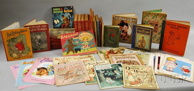 Lot of Children's Books, approximately twenty hard: Lot of Children's Books, approximately twenty hardcover books, including The Tarzan Twins by Edgar Rice Burroughs, nine Josephine Scribner Gates doll stories, Hey Diddle Diddle Picture Book by R. Cald
