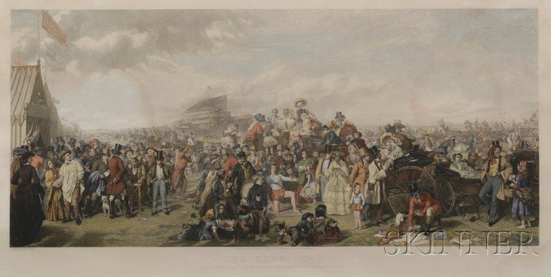 Auguste Blanchard (French, c. 1766-1832), After Wi: Auguste Blanchard (French, c. 1766-1832), After William Powell Frith (British, 1819- 1909) The Derby Day, 1863. Inscribed "Augte. Blanchard Sculpt." within the matrix l.r., and "W.P. Frith R.A. P