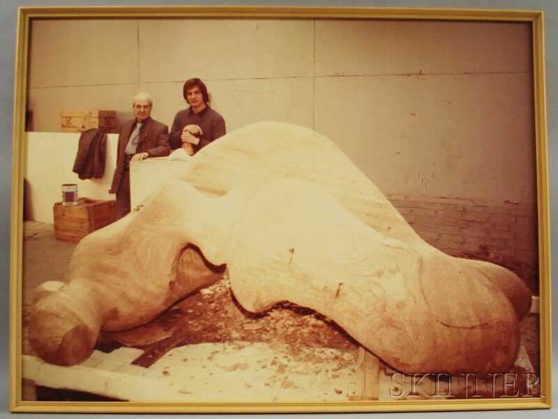Charles Rand Penney (American, 1923-2010) Henry Mo: Charles Rand Penney (American, 1923-2010) Henry Moore at His Sculpture Studio. Unsigned. Color photograph, 30 x 40 in., framed. Provenance: Estate of Charles Rand Penney (1923-2010), Lockport, New Yor