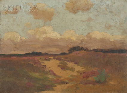 John William Beatty (Canadian, 1869-1941), Holland: John William Beatty (Canadian, 1869-1941) Holland Landscape. Signed, titled, and numbered "J. W. Beatty/.../46486" on the reverse. Oil on canvas board, 10 x 13 1/2 in., framed. Condition: