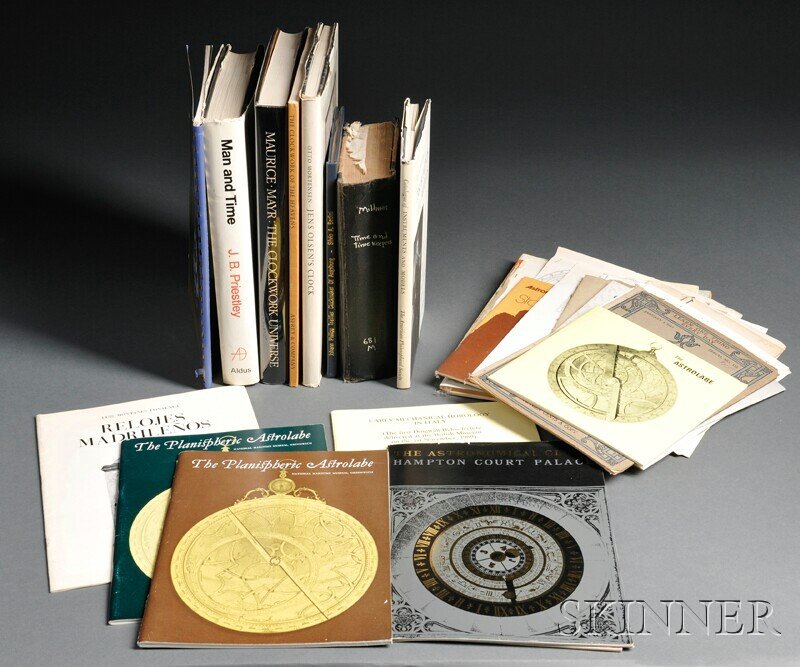 Twelve Titles on Horology, Otto Mortensen, Jens Ol: Twelve Titles on Horology, Otto Mortensen, Jens Olson's Clock (1957), Priestley, Man and Time, Maurice Mayr, The Clockwork Universe, Silvio A. Bedini, Johann Philipp Treffler Clockmaker o