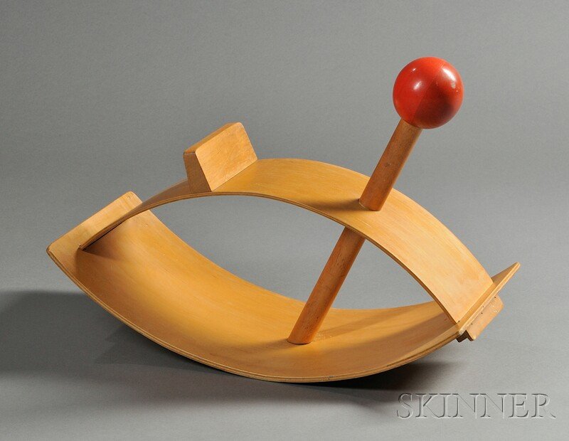 , Gloria Caranica (American, b. 1931) Rocking Beau: Gloria Caranica (American, b. 1931) Rocking Beauty Hobby Horse Creative Playthings, Princeton, New Jersey, designed c. 1965 Bent plywood design, with impressed manufacturer's logo to seat, some wear