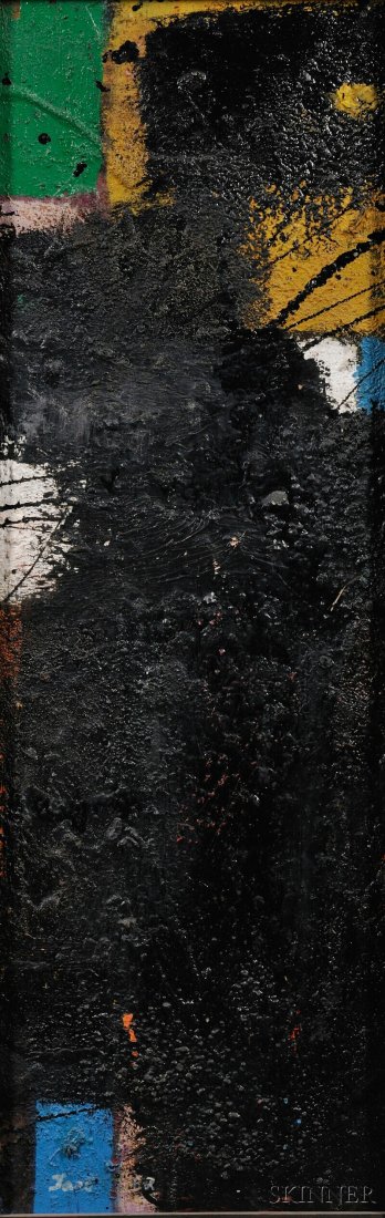 Taro Yamamoto (Japanese/American, 1919-1994), Abst: Taro Yamamoto (Japanese/American, 1919-1994) Abstract Signed and dated "Taro 62" l.l. Mixed media (oil and sand) on canvas, 36 x 12 in., framed. Condition: Minor surface grime. Provenance: From th