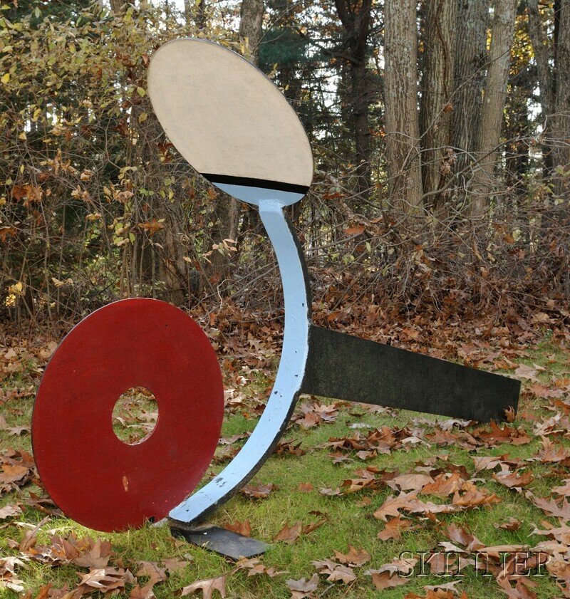 , Alton P. "Jim" Balder (d. 2001) Garden Sculpture: Alton P. "Jim" Balder (d. 2001) Garden Sculpture Painted steel Red, White, Buick, Blue and Black, Baltimore, Maryland, 1976 Abstract composition, approx. ht. 57, lg. 92, dp. 25 in.