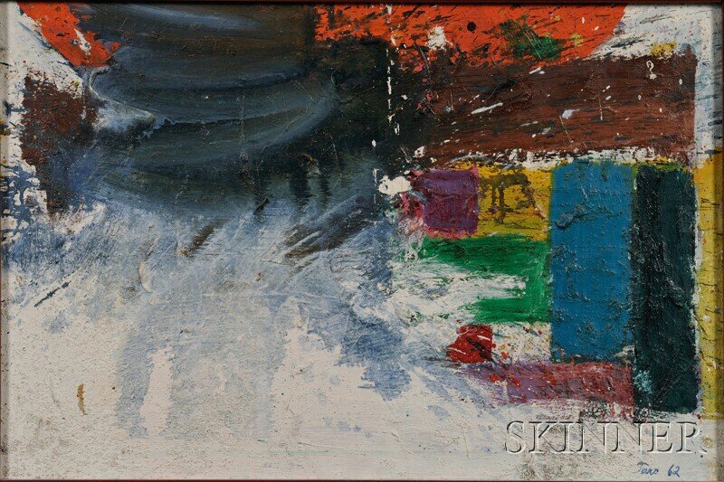 Taro Yamamoto (Japanese/American, 1919-1994), Unti: Taro Yamamoto (Japanese/American, 1919-1994) Untitled [Abstract] Signed and dated "Taro 62" l.r. Oil on canvas, 24 x 36 in., framed. Condition: Minor surface grime, craquelure. Provenance: From the