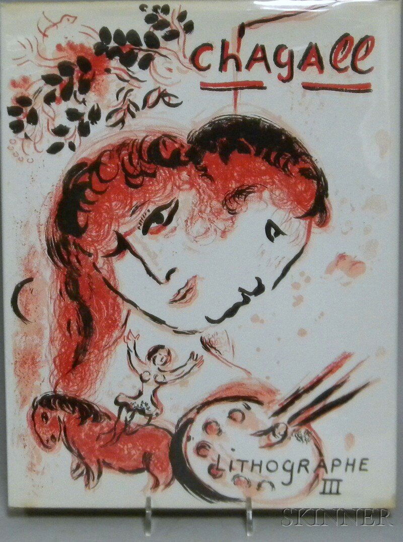 Chagall, Marc (1887-1985) The Lithographs of Chag: Chagall, Marc (1887-1985) The Lithographs of Chagall III 1962-1968. Boston: Boston Book and Art Shop, [1969]. Text by Fernand Mourlot and Charles Soulier, dust jacket and frontispiece are original lit