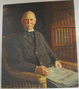 Arthur Merton Hazard (American, 1872-1930) Ex Gove: Arthur Merton Hazard (American, 1872-1930) Ex Governor William L. Douglas. Signed "A.M. Hazard." l.l., identified and inscribed "Gov. of Massachusetts 1905-6-/Painted. From Photo-by Arthur M. Hazard