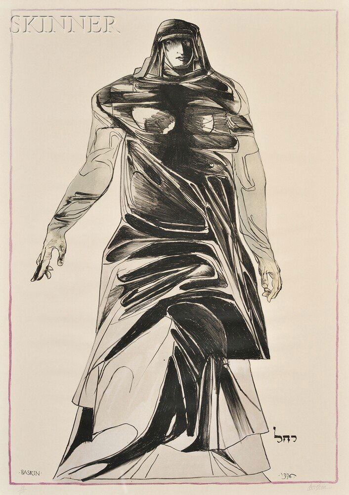 Leonard Baskin (American, 1922-2000) Rachel, 1976,: Leonard Baskin (American, 1922-2000) Rachel, 1976, edition of 100 (Fern & O'Sullivan, 666). Signed "Baskin" in pencil l.r., numbered "79/100" in pencil l.l., signed and dated within the matrix, pri