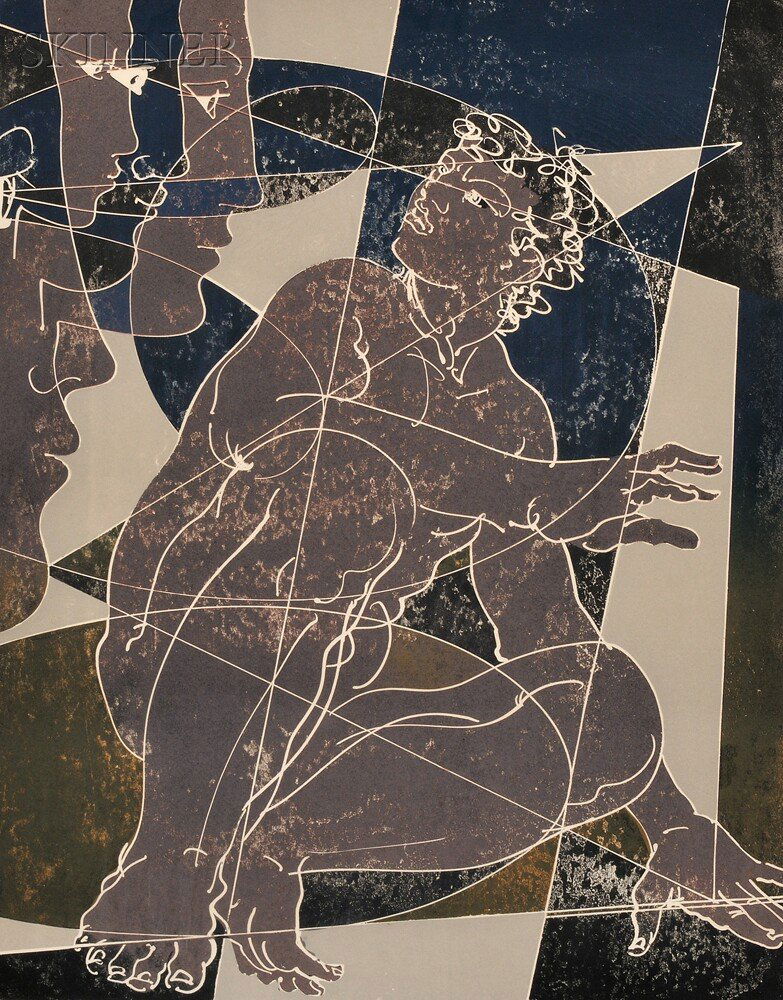 Hans Erni (Swiss, b. 1909) Der Techniker und seine: Hans Erni (Swiss, b. 1909) Der Techniker und seine Umwelt, edition of 150. Signed "Erni" in pencil l.r., numbered "53/150" in pencil l.l. Color lithograph on paper, image size 21 x 16 3/4 in. (53.