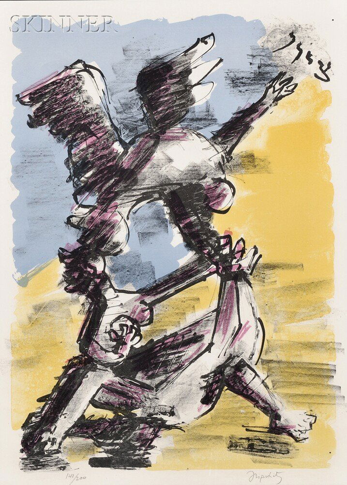 Jacques Lipchitz (French, 1891-1973) Zion, edition: Jacques Lipchitz (French, 1891-1973) Zion, edition of 200. Signed "Lipchitz" in pencil l.r., numbered "141/200" in pencil l.l. Color lithograph on paper, image size 23 7/8 x 18 1/2 in. (60.5 x 47.