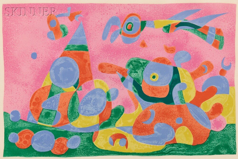 Joan Miró (Spanish, 1893-1983) Plate from UBU ROI,: Joan Miró (Spanish, 1893-1983) Plate from UBU ROI, 1966, edition of 75, printed by Mourlot, Paris, published by Tériade (Mourlot, 417). Unsigned, numbered "46/75" in pencil l.l. Col