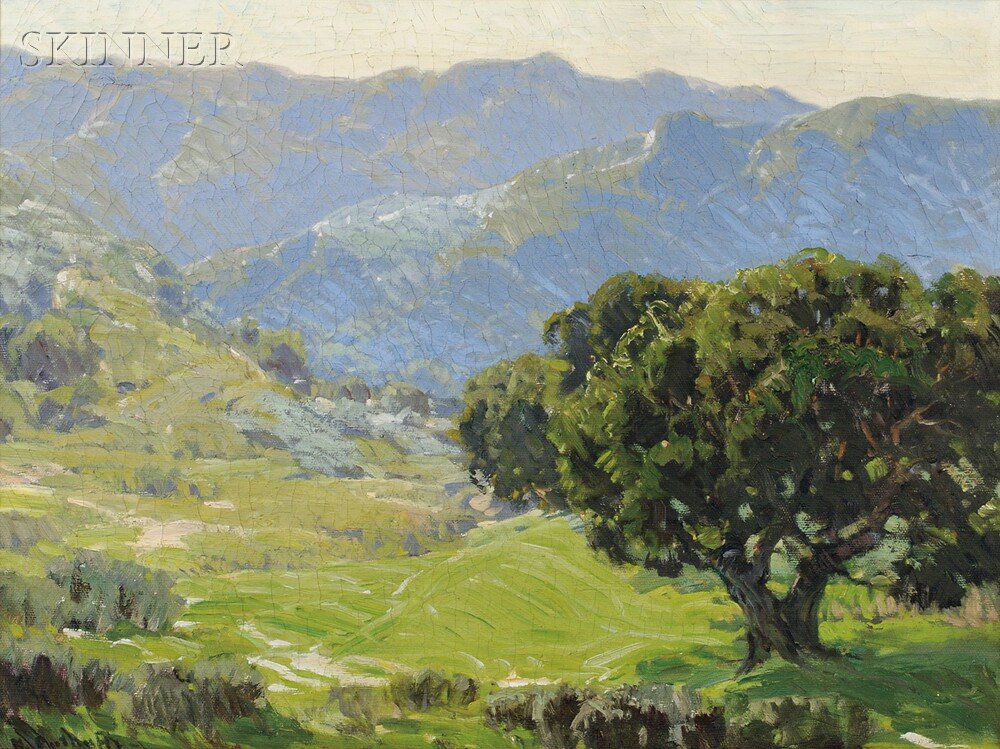 Hanson Duvall Puthuff (American, 1875-1972), Sprin: Hanson Duvall Puthuff (American, 1875-1972) Spring Signed "H. Puthuff" l.l., signed, titled, and inscribed "...H. Puthuff..." on the reverse. Oil on canvas, 18 x 24 in. (45.7 x 61.0 cm), i