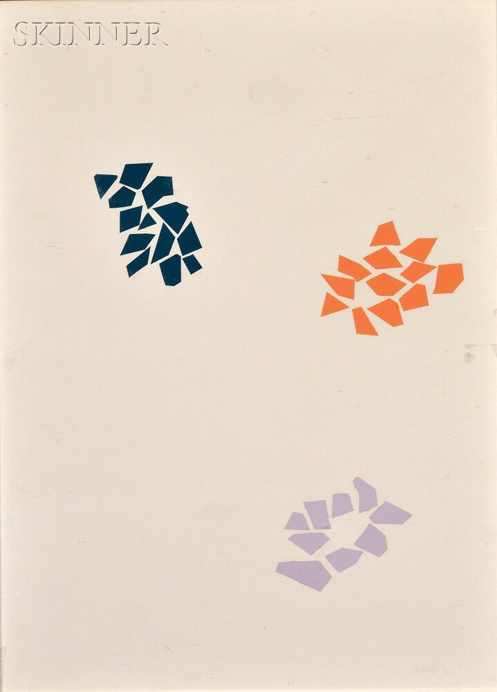 Robert Arthur Goodnough (American, 1917-2010), Thr: Robert Arthur Goodnough (American, 1917-2010) Three Colors, 1968 Signed and dated "Goodnough 68" l.r., titled, signed, and dated on the reverse. Collage on paperboard, 30 x 22 in. (75.8 x 56.0
