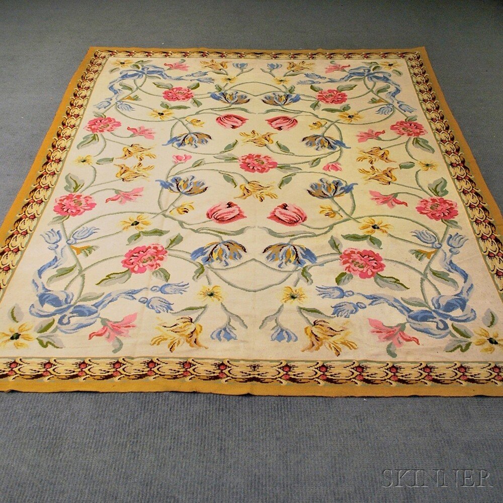 Needlepoint Carpet, Europe, 20th century, 14 ft. x 10 f: Needlepoint Carpet, Europe, 20th century, 14 ft. x 10 ft. 6 in.