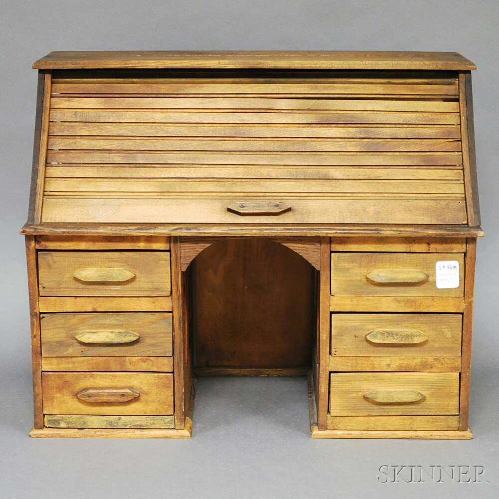W J Heath Sman S Sample Oak Roll Top Desk New Bos