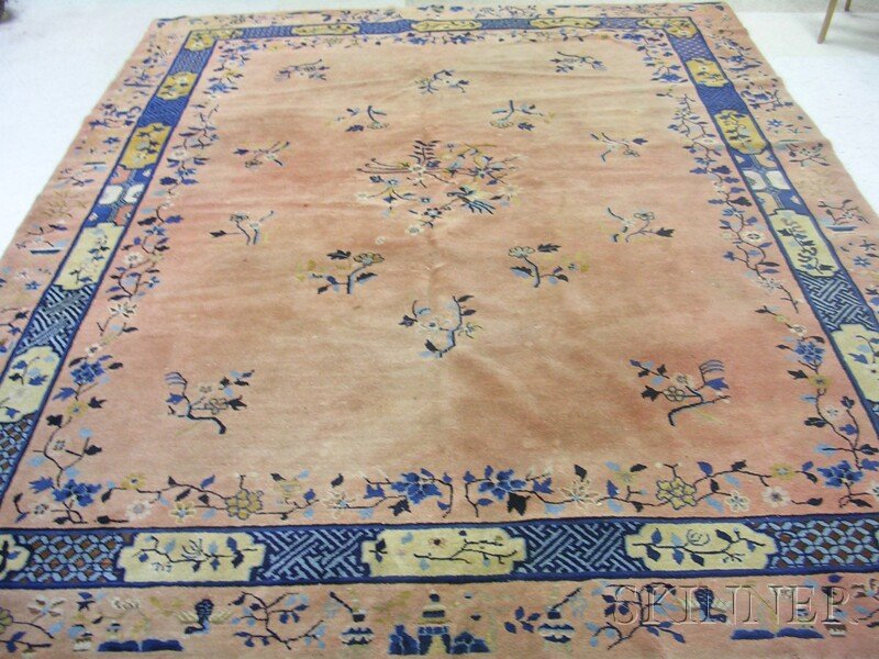Chinese Carpet, second quarter 20th century, (small spo: Chinese Carpet, second quarter 20th century, (small spot of minor wear, light stains), 11 ft. 8 in. x 8 ft. 8 in.