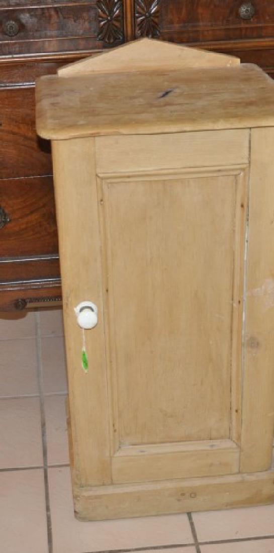 Furniture: Alsatian pine commode, porcelain handle, 1 drawer 28" h. x 15 1/2" w. x 13" d., possibly from the Past Restored, early 20th century