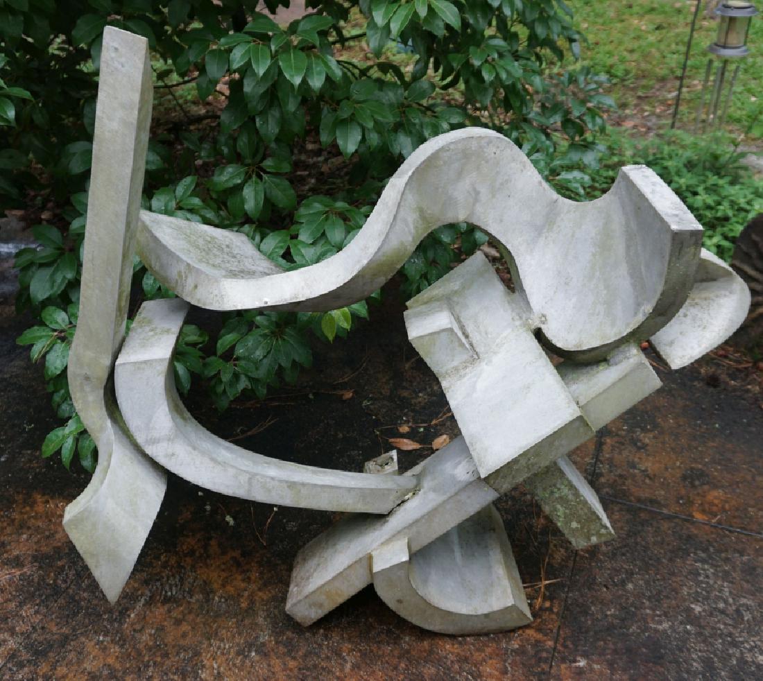 Bill Barrett Sculpture: Bill Barrett (born 1934) American New York, California. Original brushed alumium Depicts a modern abstract form, artist signed & titled and dated "Couple I 3' w x 3' d x 1'h, good condition, having no
