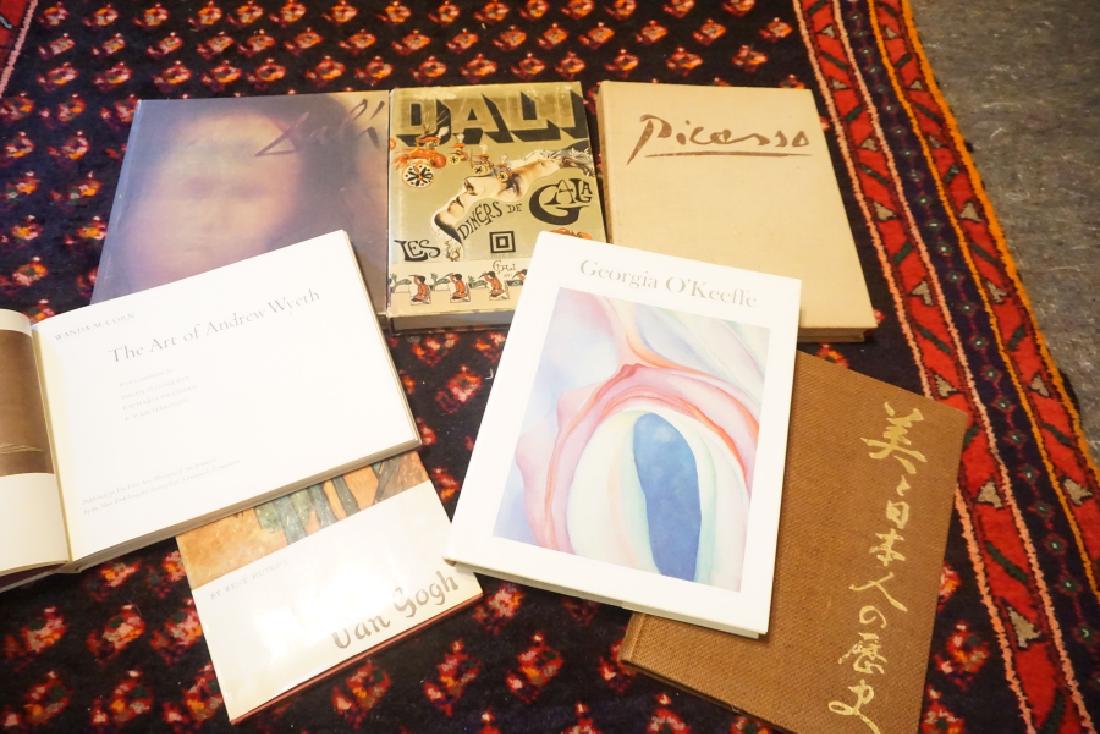 Books: 7 coffee table books: Van Gogh, Japan-History in Art, Georgia O'Keefe, Dali (2) Picasso, Andrew Wyeth