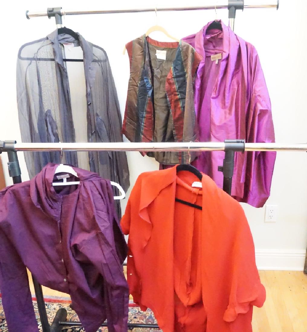 Designer Clothing: 1 vest, 1 duster & 3 blouses by Romeo Gigli, 20th century