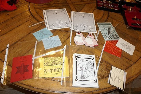 New Orleans Mardi Gras Programs: The Mystic Krewe of Apollo 1971, The Mystic Krewe of Celestial Knights 1978 & 1982 The Soir Enchante a le bido de Paris 1982, Krewe of Ganymede 1972, Armeinius 1979, Krewe of Amon-Ra 1978, Krewe of Me