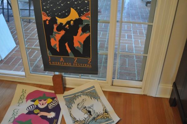 3 New Orleans & Louisiana posters: 3 New Orleans & Louisiana posters: 1980 New Orleans Jazz Fest poster 817/10,000, 1981 Mardi Gras Poster artist signed Seago 443/1250, 1987 Alligator Festival, St. Charles Parish, artist signed