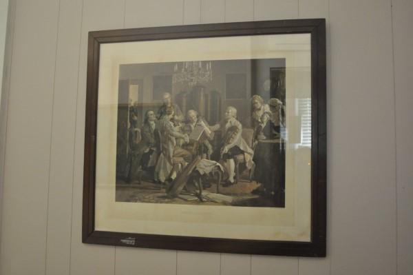 Large framed print "Haydn/Quartetle": Large framed print "Haydn/Quartetle", Julius Schmid Pinx, copyright 1907 by Franz Hantstaengl, site 26" x 22"