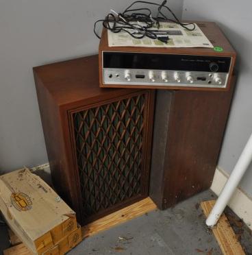 Sansui 5000X stereo tuner amplifier & pair of Pioneer: Sansui 5000X stereo tuner amplifier & pair of Pioneer speakers model # CS-88A, 20th century