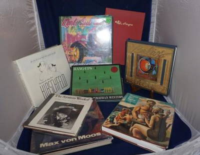 8 interesting art books:: 8 interesting art books: Art and Recollections from Eight Decades, Monte Carlo Chase, Vali Myers, Max von Moos, The System Works!, Balazs, The Eye of Muse, Thomas Hart Benton, Hang-Ups, First Edition