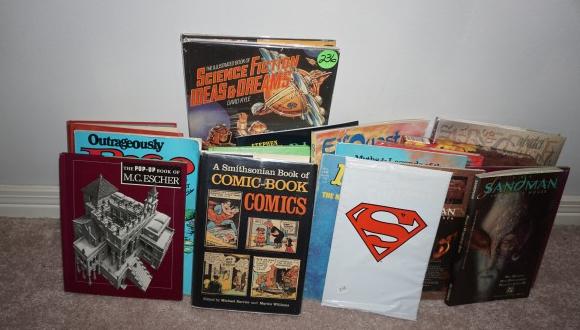 18 children and young adult books:: 18 children and young adult books: Mad Magazine April 1974, Comic Books: The Predator, Superman in sealed bag 1993, Smithsonian Book of Comic Books, Graphic Novels: Sandman-The Doll's House, The Sandm