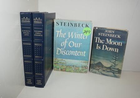 4 novels by John Steinbeck, Lewis, Kipling Faulkner and: 4 novels by John Steinbeck, Lewis, Kipling Faulkner and others: The Moon is Down, The Winter of Our Discontent, Book with Faulkner, O'Neal & Steinbeck & Lewis, Book with Kawabata, Kipling & Lewis