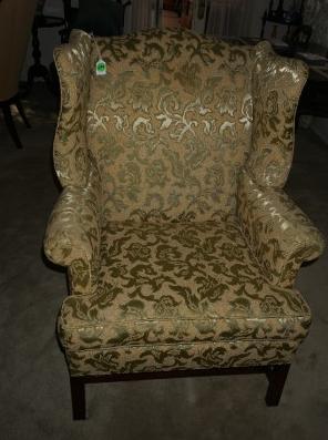 Wing back chair by Kittinger 33" w x 27" d x 42 1/2" h: Wing back chair by Kittinger 33" w x 27" d x 42 1/2" h, 20th century
