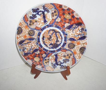 Beautiful antique Imari plate, Late Edo Period, "Fern &: Beautiful antique Imari plate, Late Edo Period, "Fern & Garden", circa 1860
