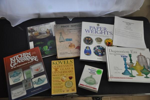 Price Guides: Price Guides for Glass: Warman's Depression Glass Field Guide, Kovel's Depression Glass & Dinnerware Price List, Yellow-Green Vaseline!, Price Survey, 3rd Edition, Paper-Weights, Tiffin Depression Era
